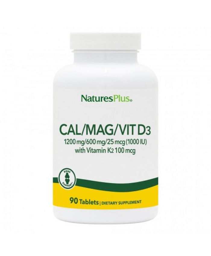 Nature's Plus Cal/Mag/Vit D3 With Vitamin K2 90tabs
